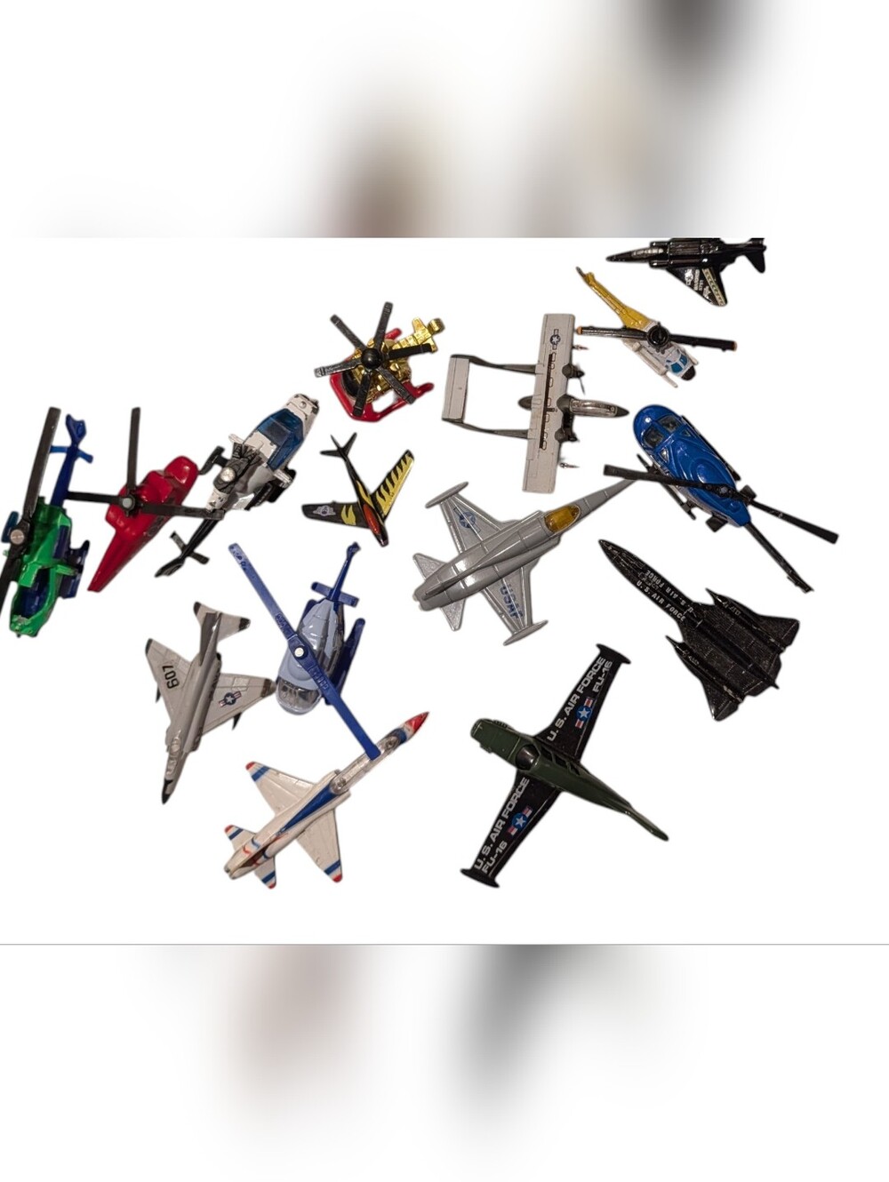 Hot wheels Matchbox Misc Airplane Helicopter Lot Of 15 Full & Parts Only